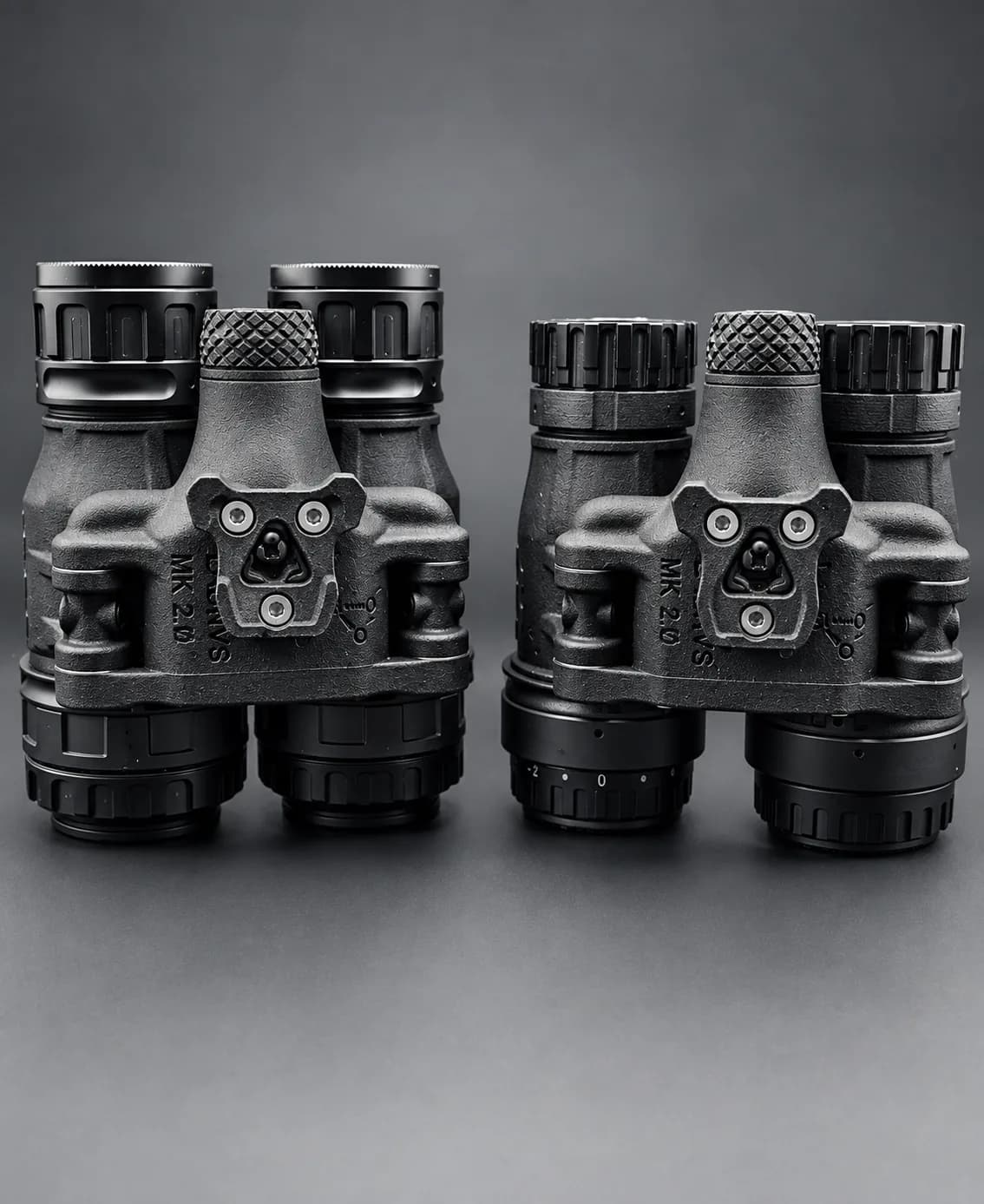 LAB-NVS MK2 16 mm et 18 mm côte à côte, vue de face